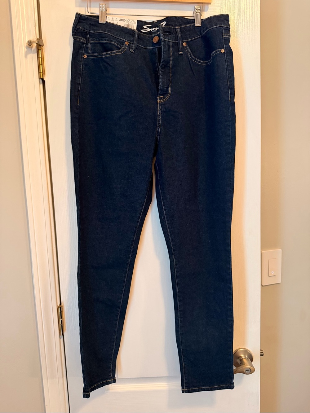 Seven7 Dark Blue Skinny Jeans